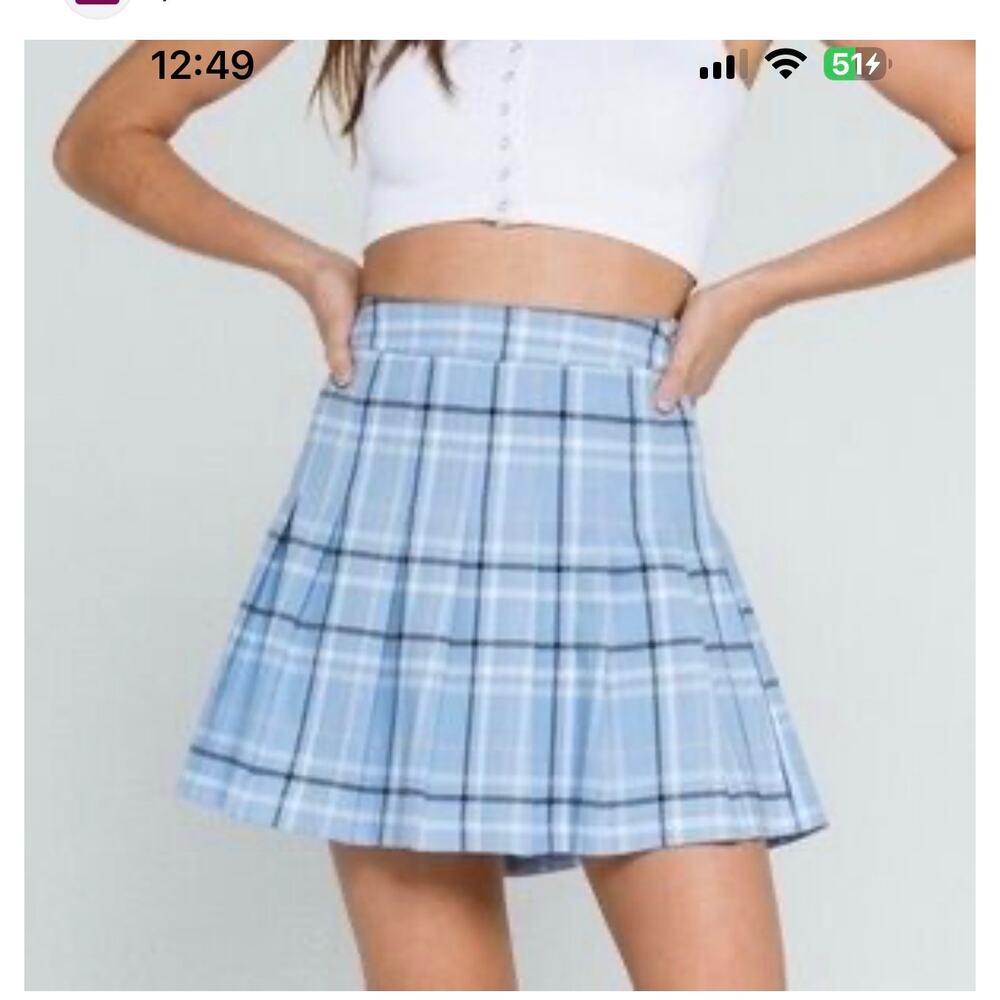 Tilly's Full Tilt Plaid Pleated Skirt - Women's Small